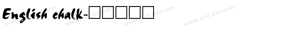 English chalk字体转换